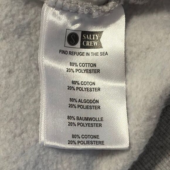 Salty Crew Ladies Gray Crew Neck Sweatshirt Size Large - Picture 7 of 8